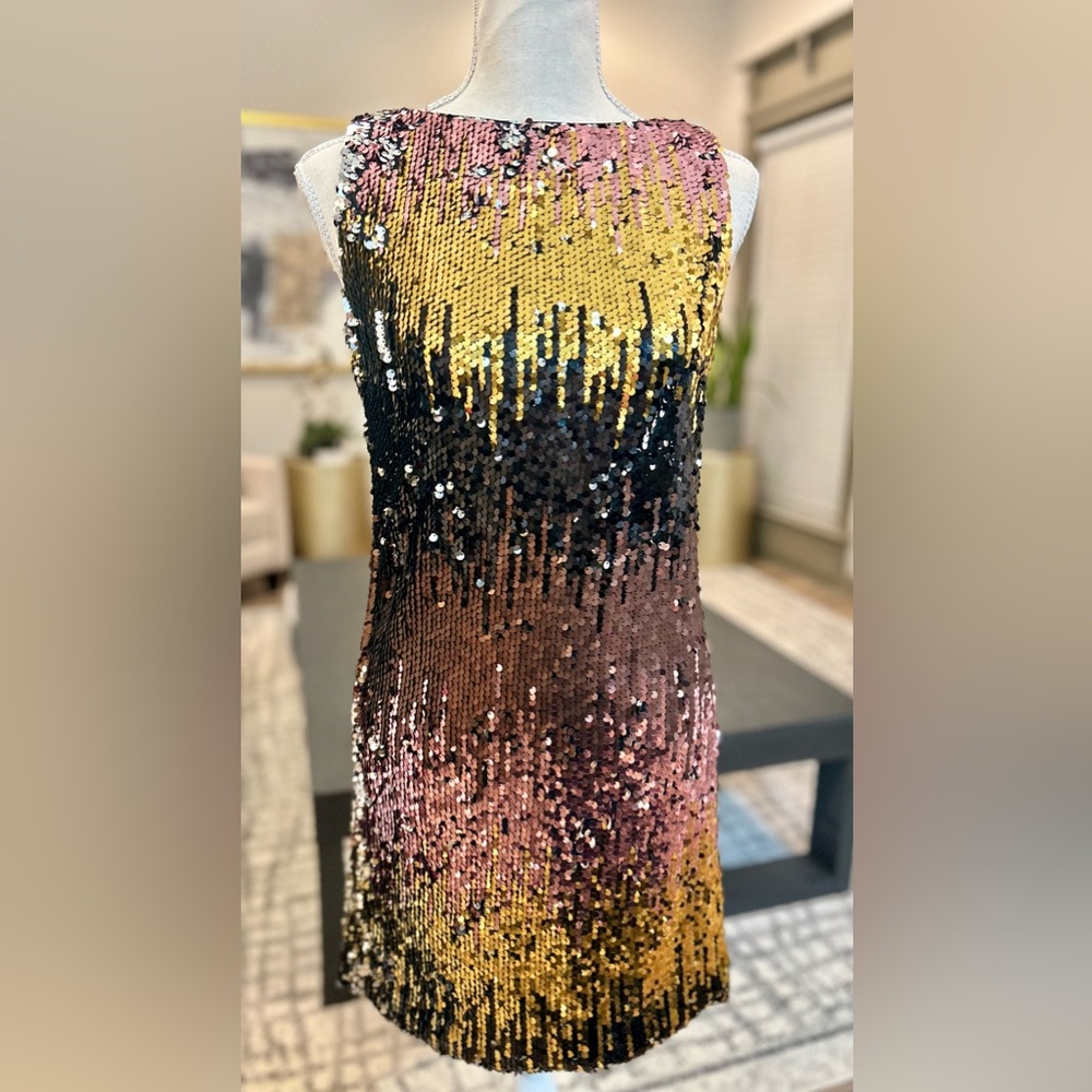 LULU’s multi color sequin cocktail / holiday dress